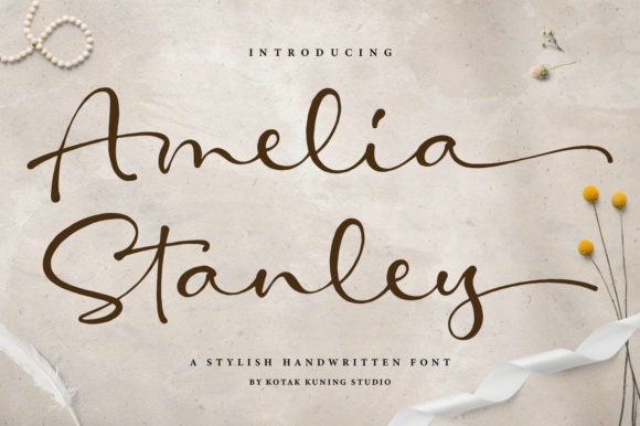Amelia Stanley: An Elegant Script Font for Editorial Design