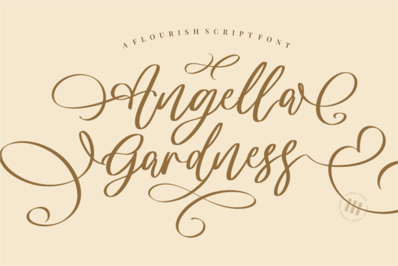 Angella Gardness Font for Elegant Handmade Branding