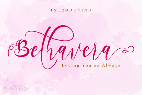 Bethavera: An Elegant Script Font for Makers