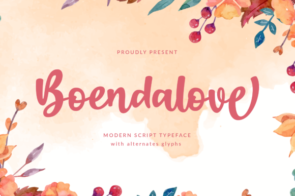 Boendalove: An Elegant Script Font for Editorial Design