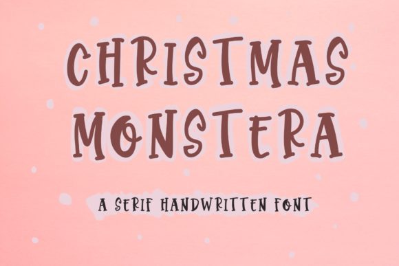 Christmas Monstera Font for Holiday Campaigns