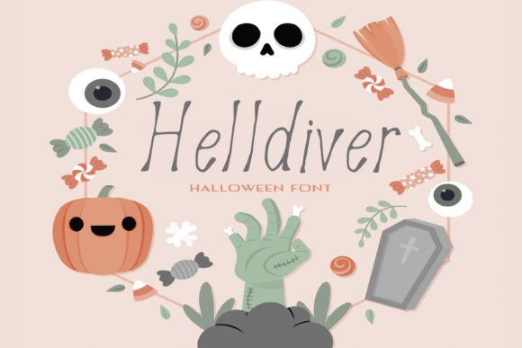 Helldiver Typeface for Spooky Branding