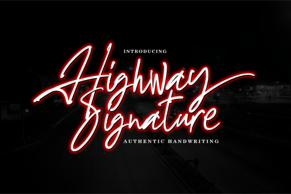 Highway Signature Typeface for Elegant Branding