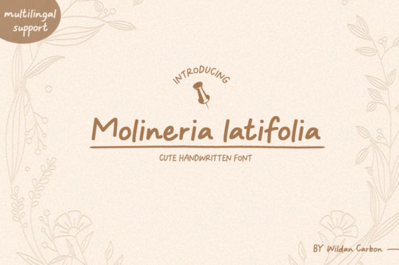 Molineria Latifolia Font for Web Design