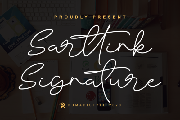 Sarttink Signature Font for Modern Crafters